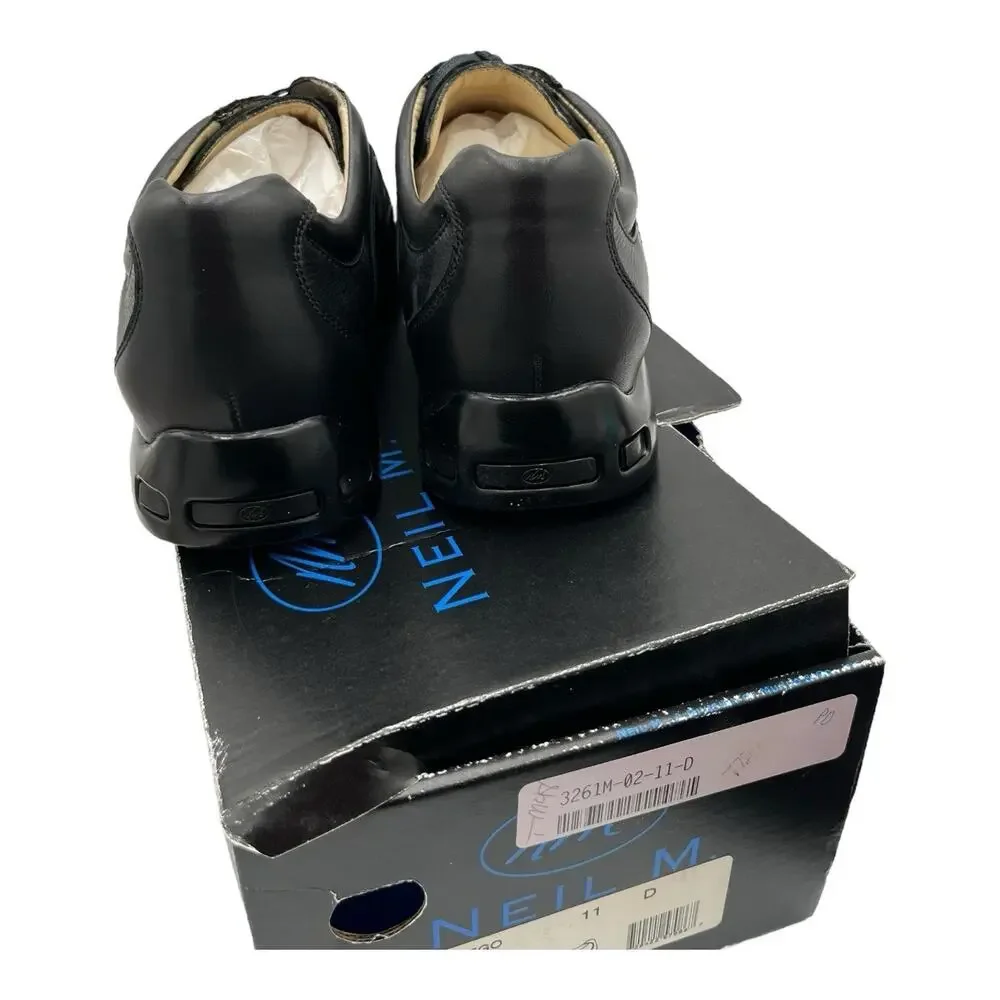 Neil M Mens Lace Up Shoes‎ San Diego 11D Black Leather Comfort Quality NIB